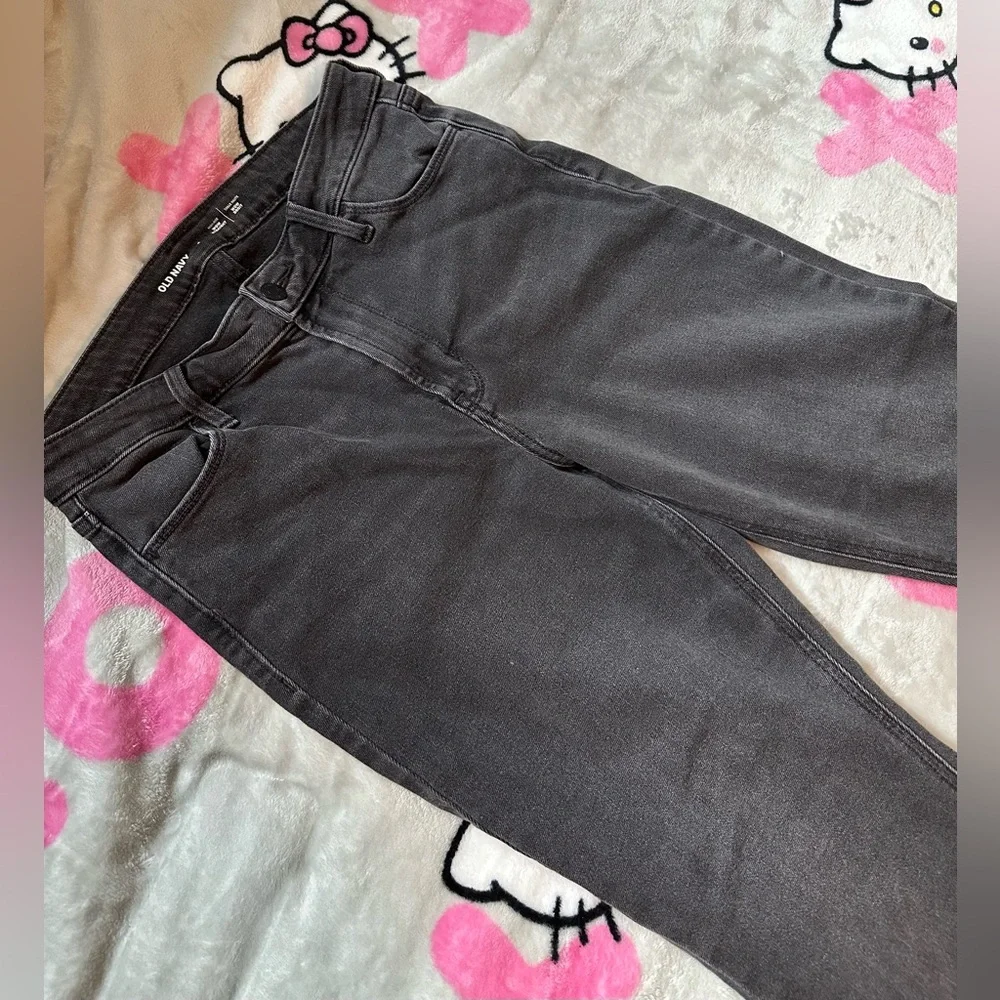 Women’s Old Navy black denim high rise wow straight jeans size 4 - Picture 3 of 5